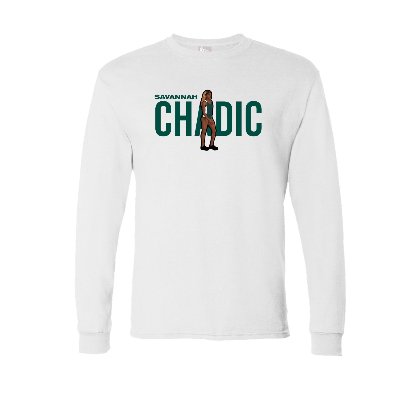Long Sleeve Tee — Player Name in White