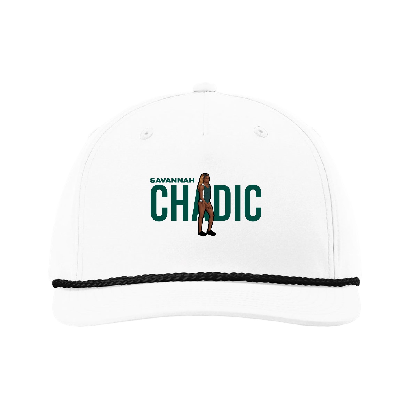 Five-Panel Classic Rope Cap — Player Name in White