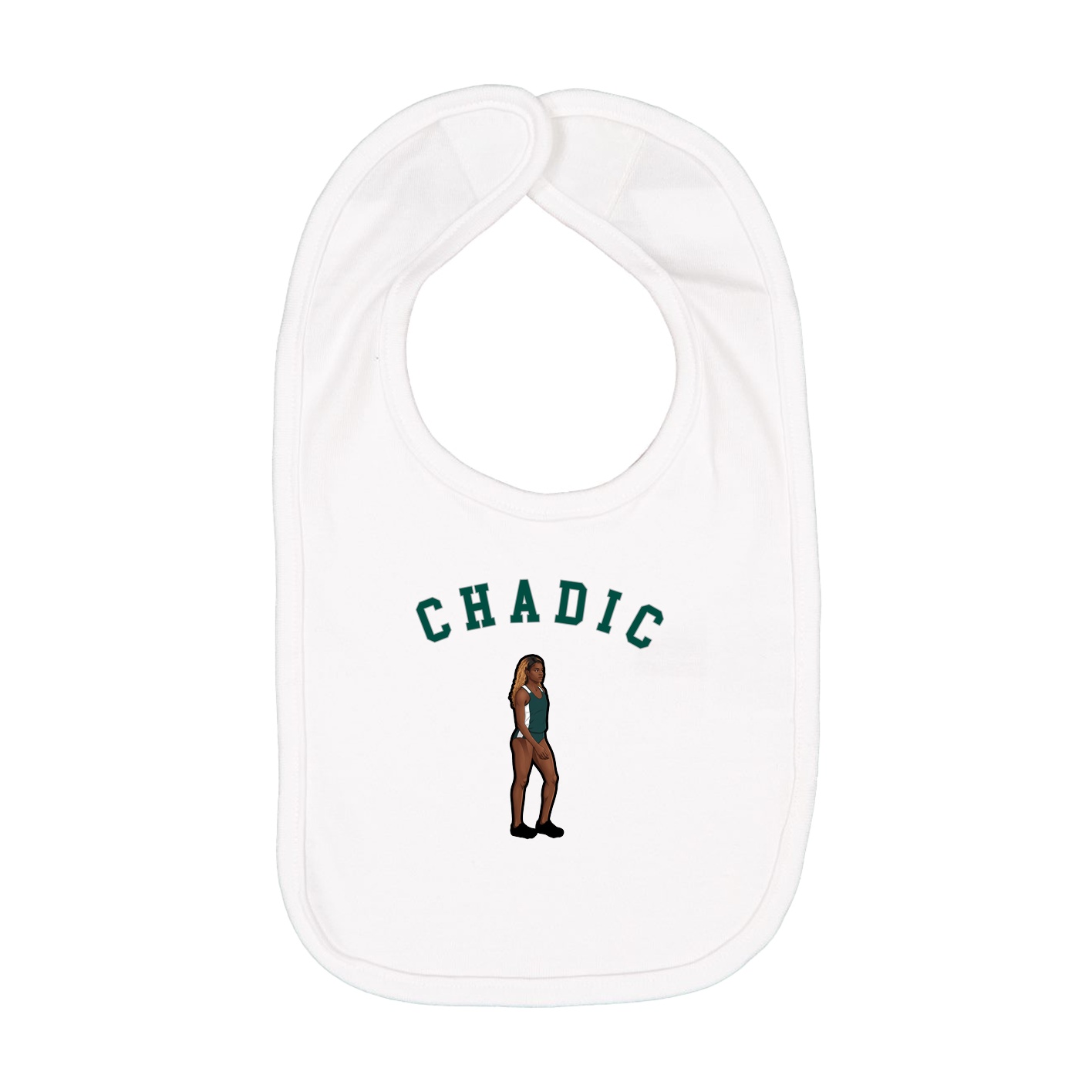 Infant Bib — Shirsey Arch in White