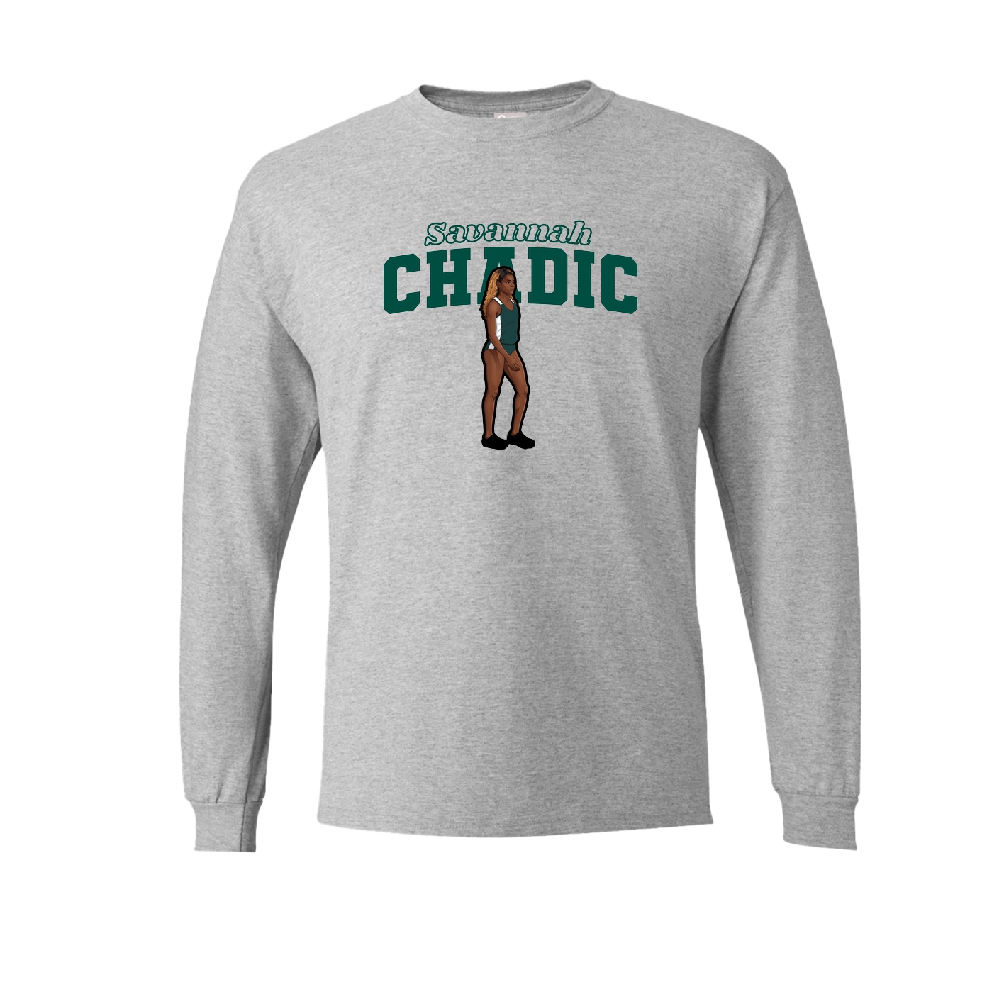 Long Sleeve Tee — Name Arch in Grey
