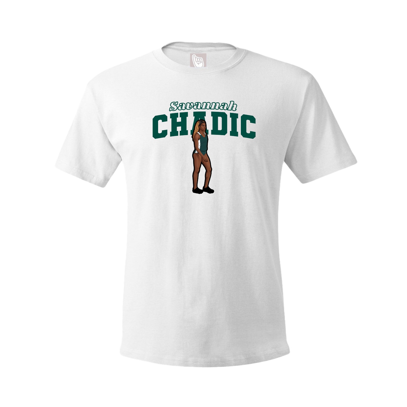 Youth Tee — Name Arch in White