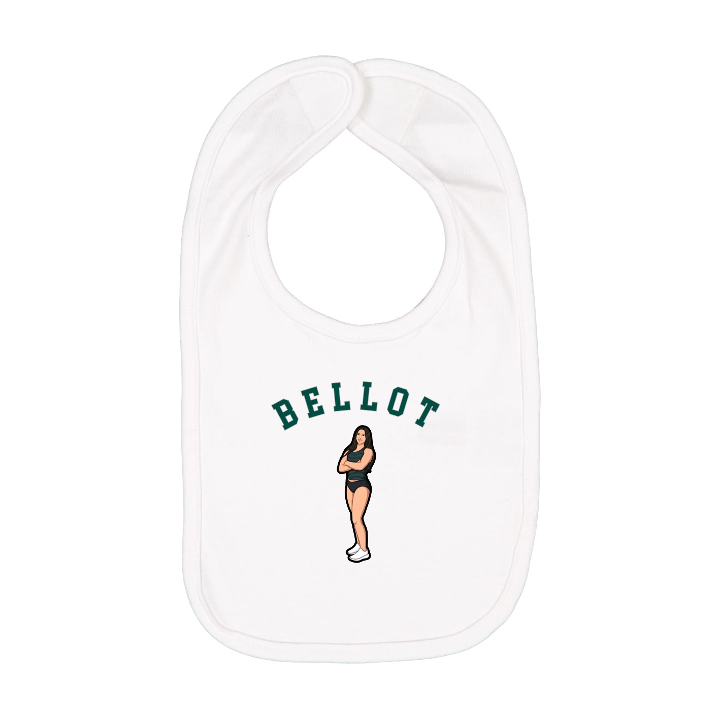 Infant Bib — Shirsey Arch in White