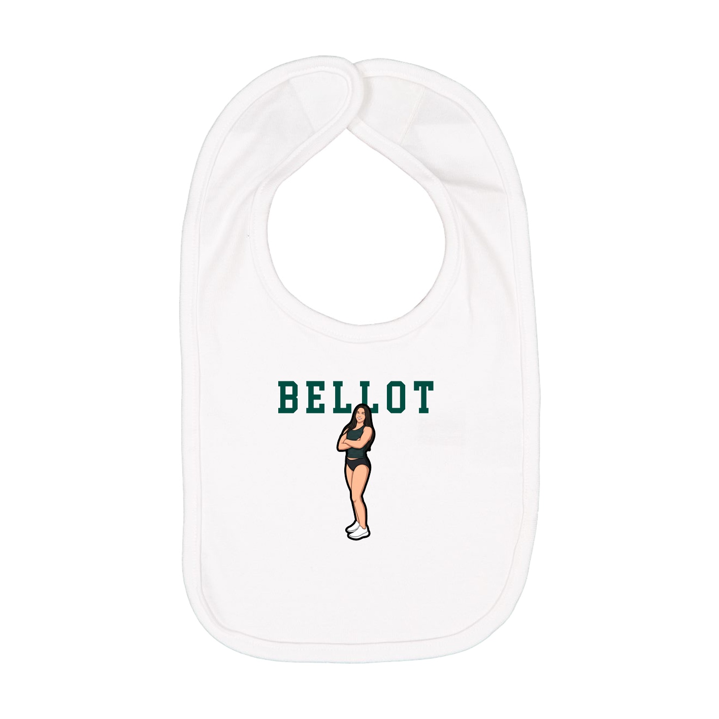 Infant Bib — Shirsey in White