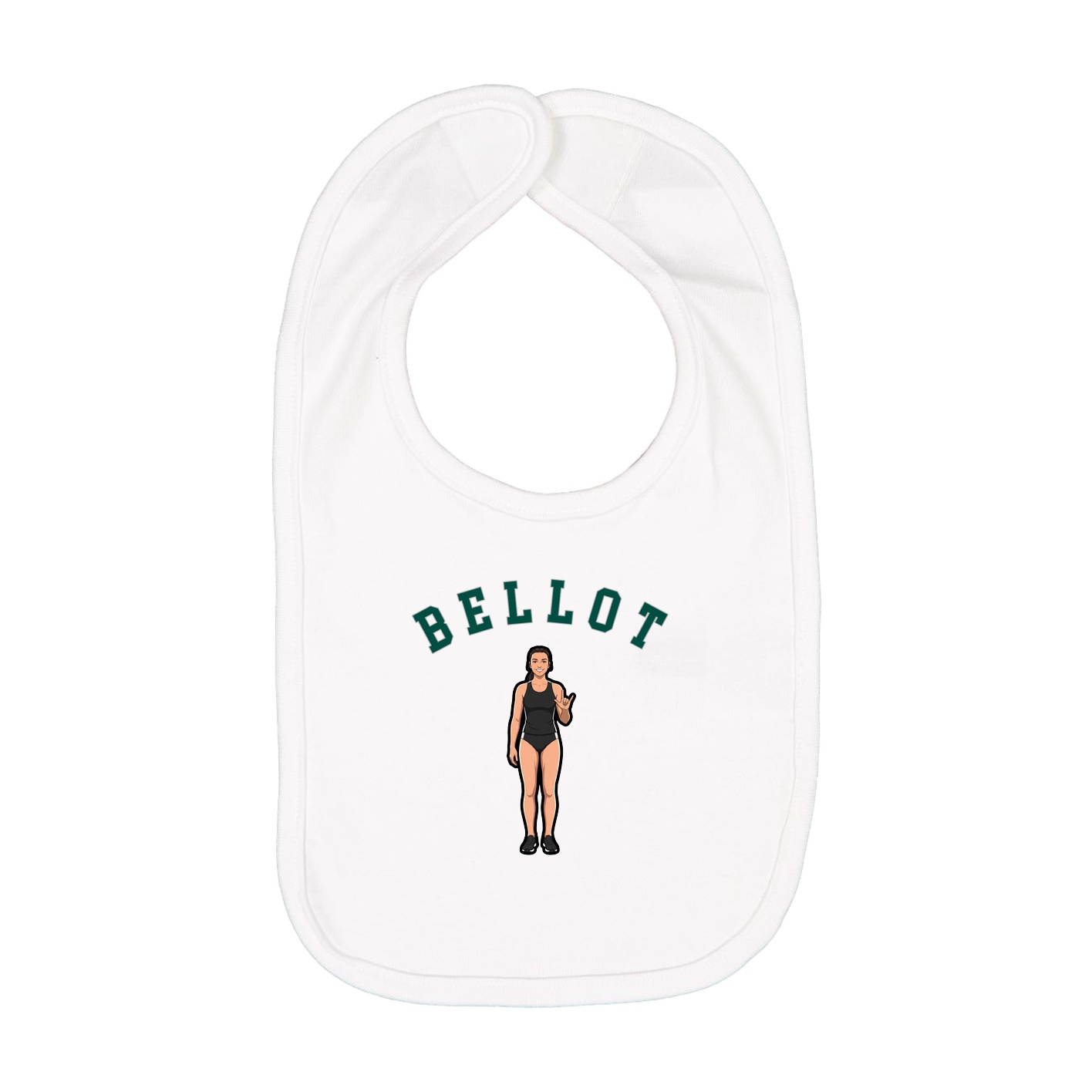 Infant Bib — Shirsey Arch in White