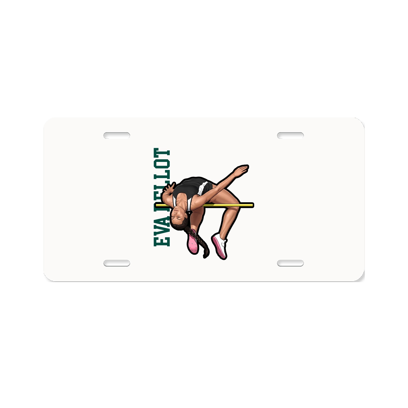 License Plate — Name Vertical in Classic