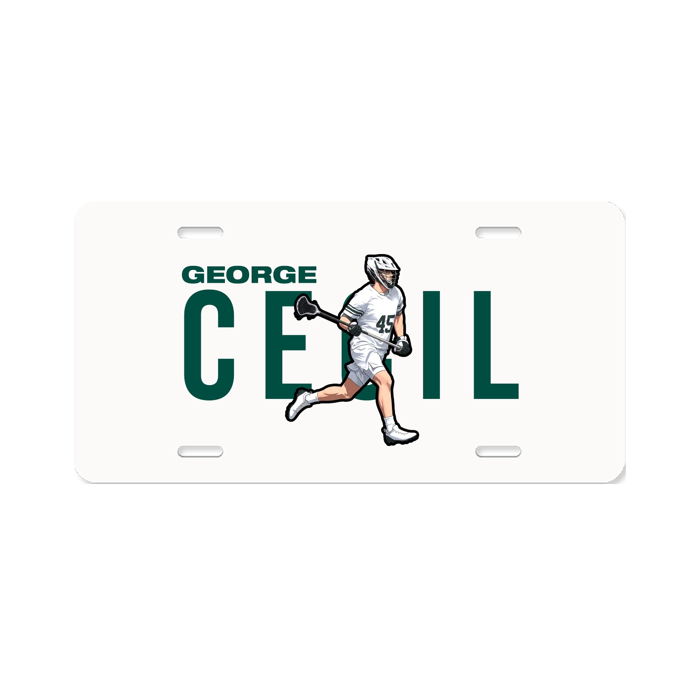 License Plate — Player Name in Classic