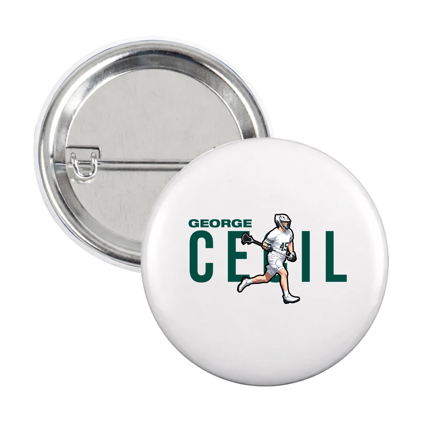 Game Day Button — Player Name in White