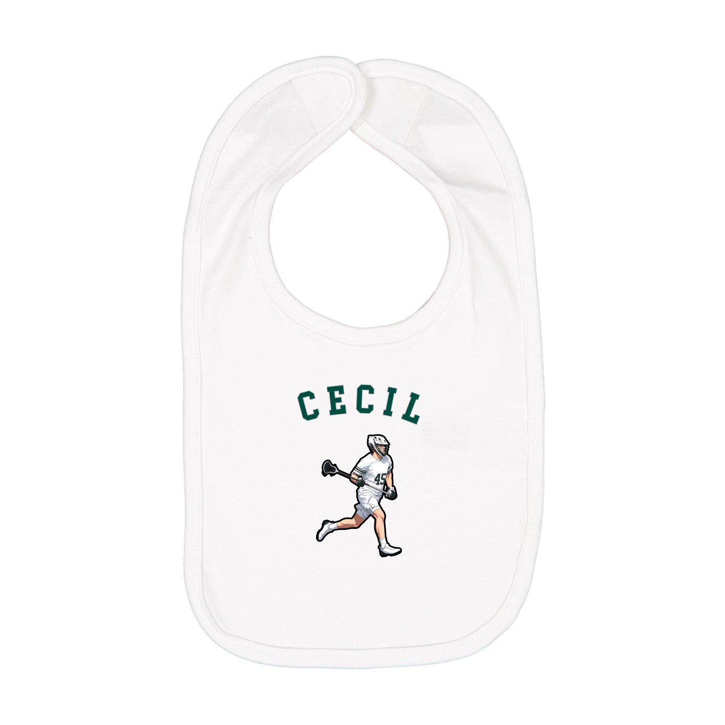 Infant Bib — Shirsey Arch in White