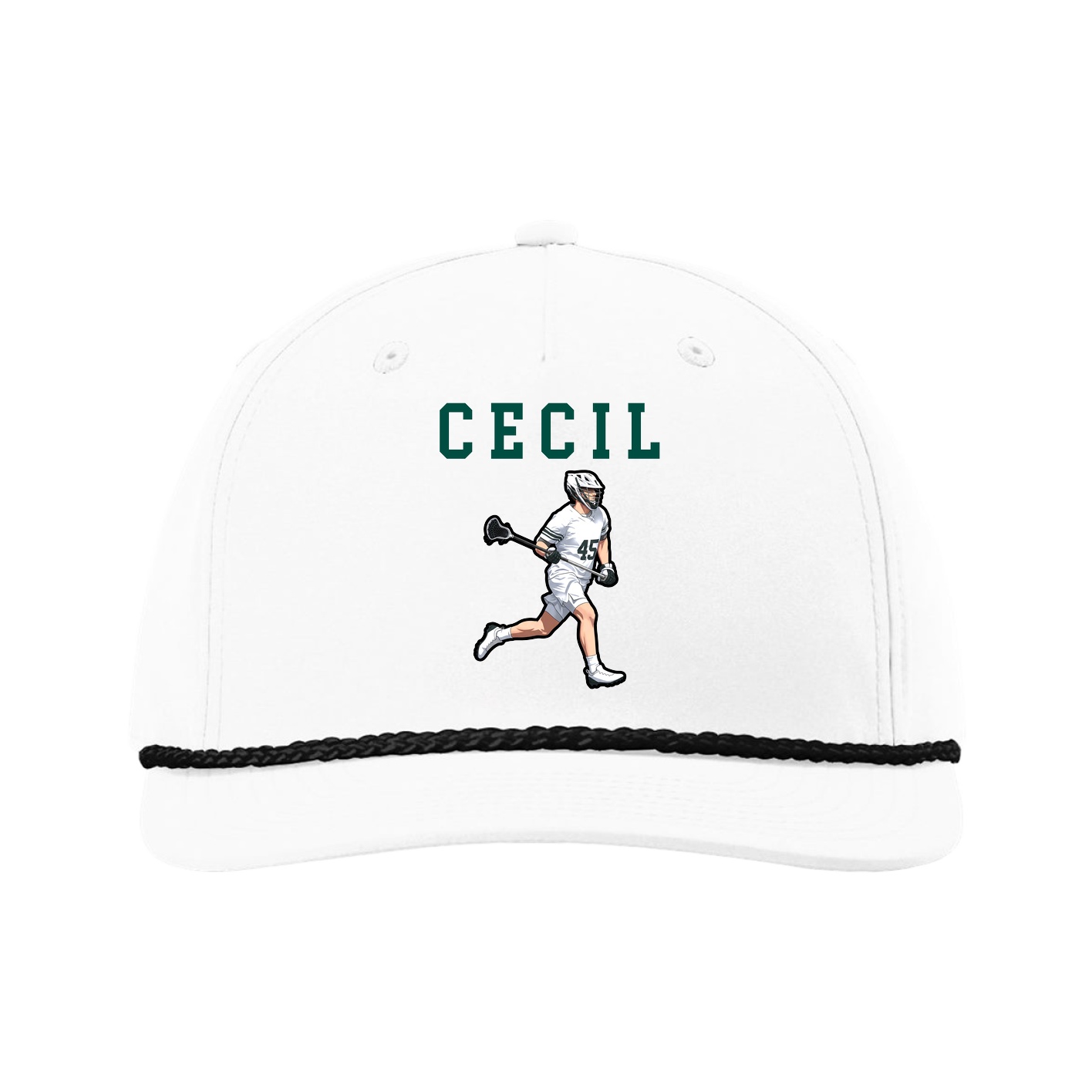 Five-Panel Classic Rope Cap — Shirsey in White