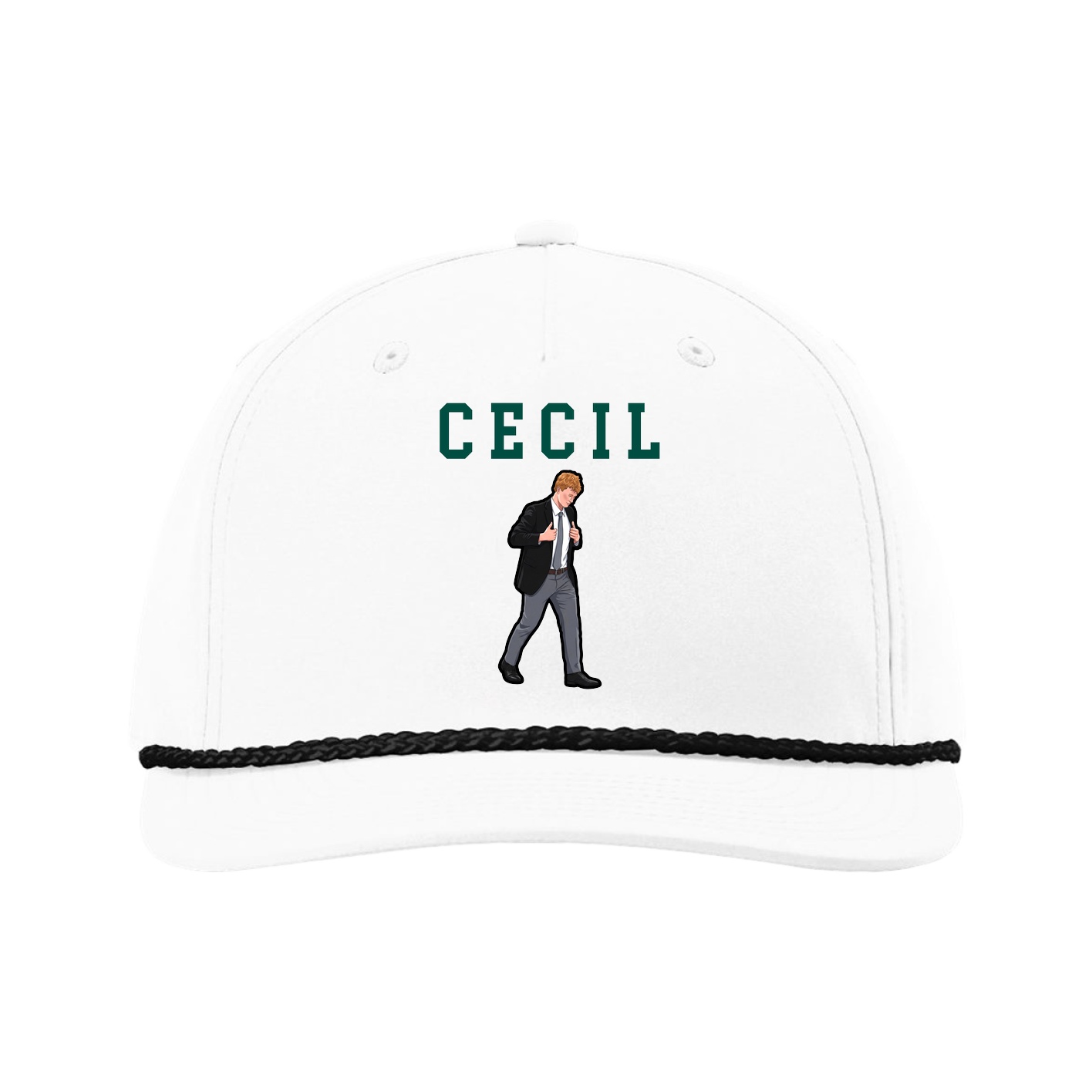 Five-Panel Classic Rope Cap — Shirsey in White