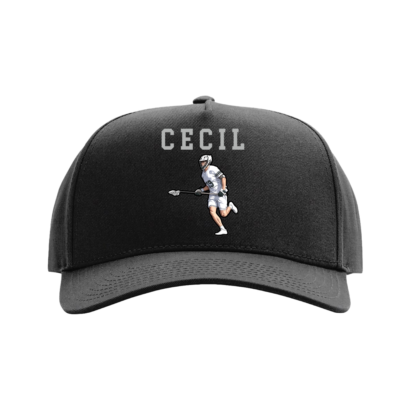 Full Fabric Five-Panel Champ Cap — Shirsey in Black