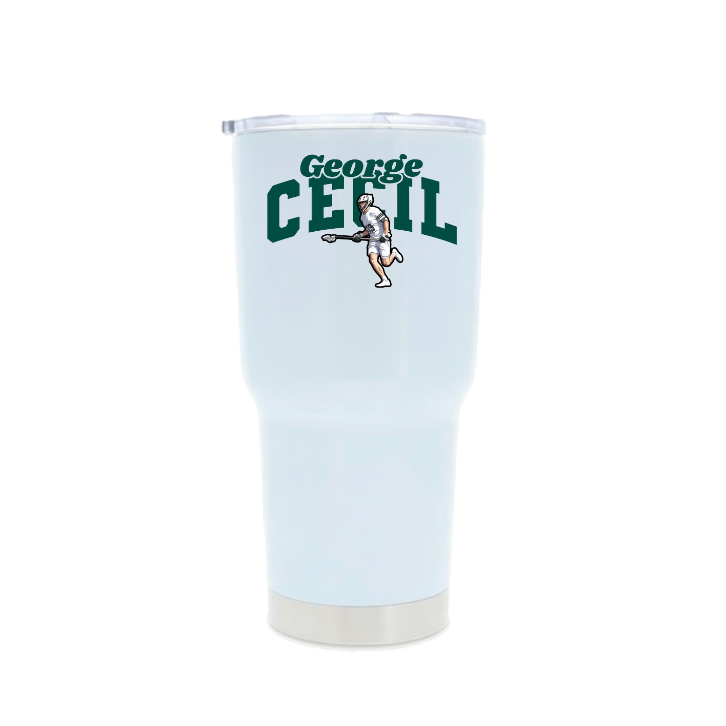 30oz Stainless Steel Tumbler — Signature Arch in White