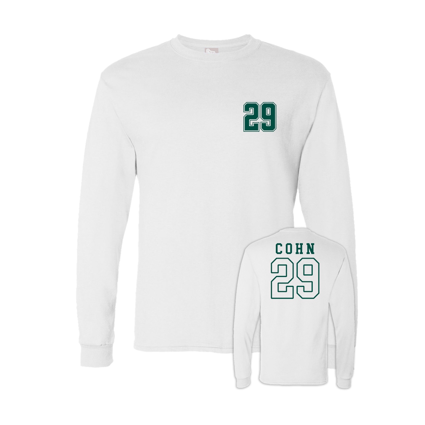 Long Sleeve Tee — Chest Back in White