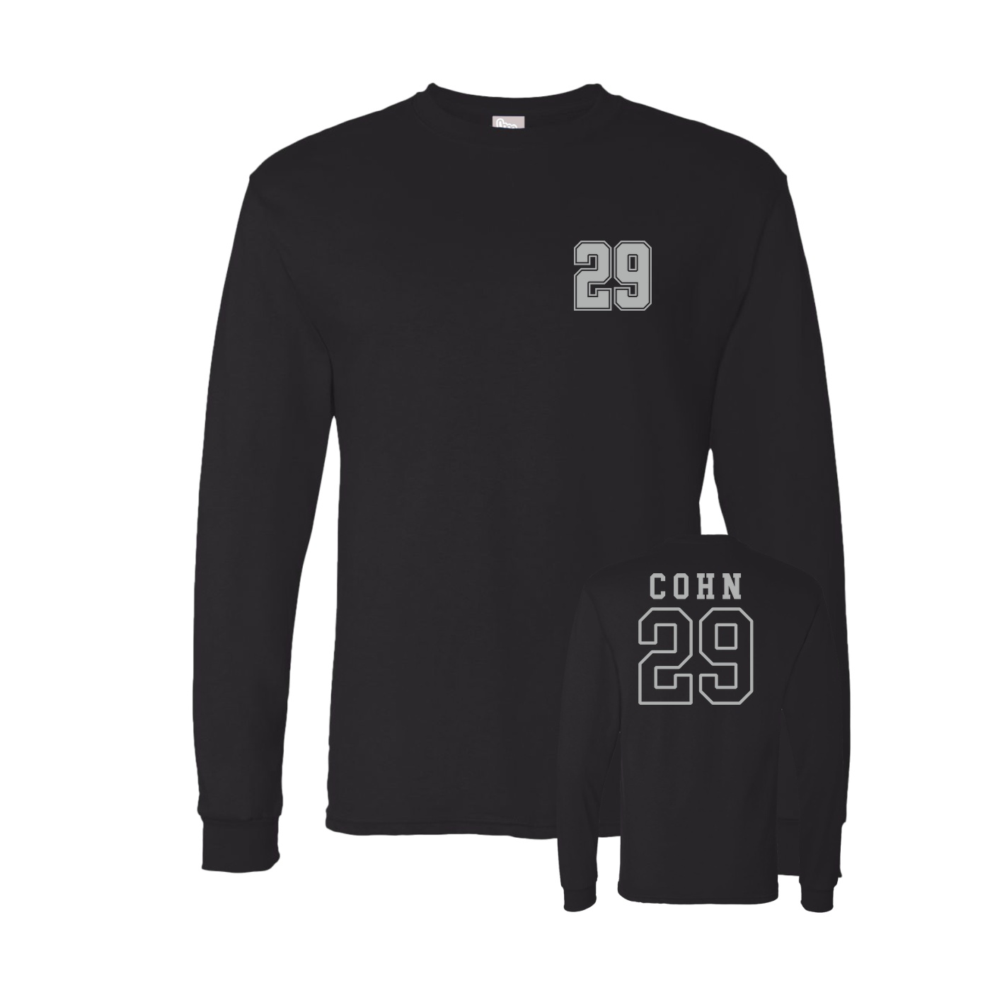 Long Sleeve Tee — Chest Back in Black