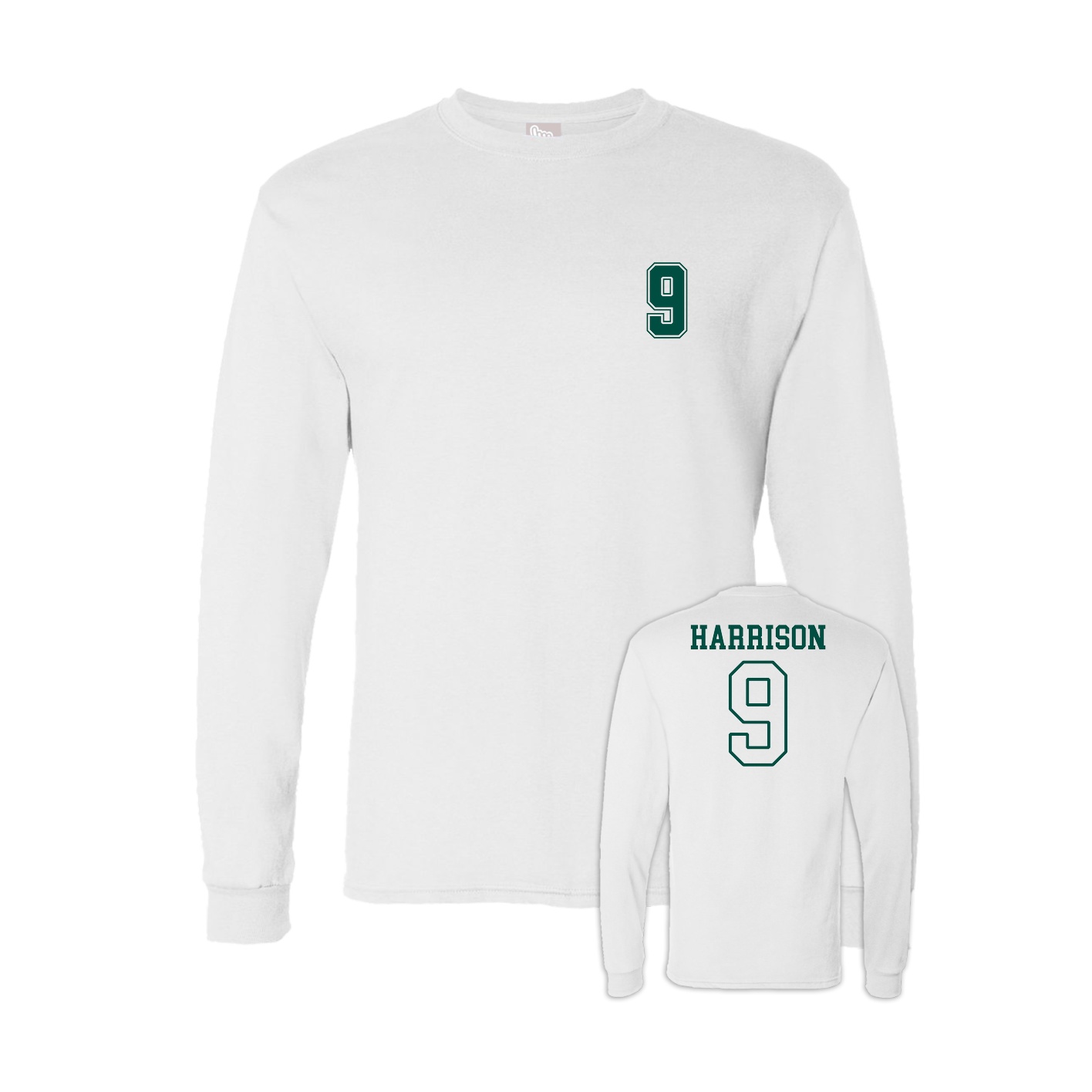 Long Sleeve Tee — Chest Back in White