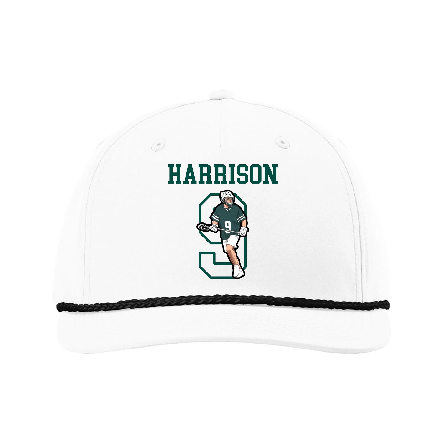 Five-Panel Classic Rope Cap — Shirsey in White