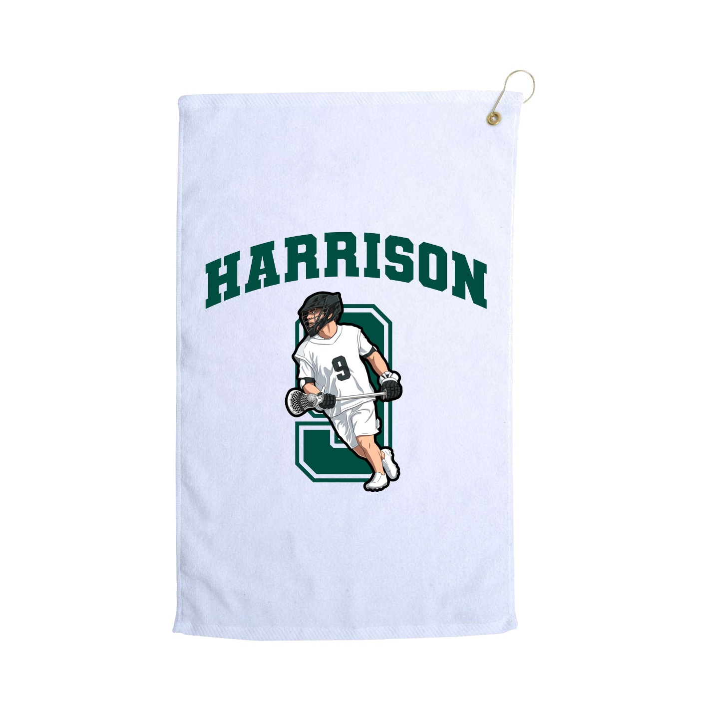 Golf Towel — Number in White
