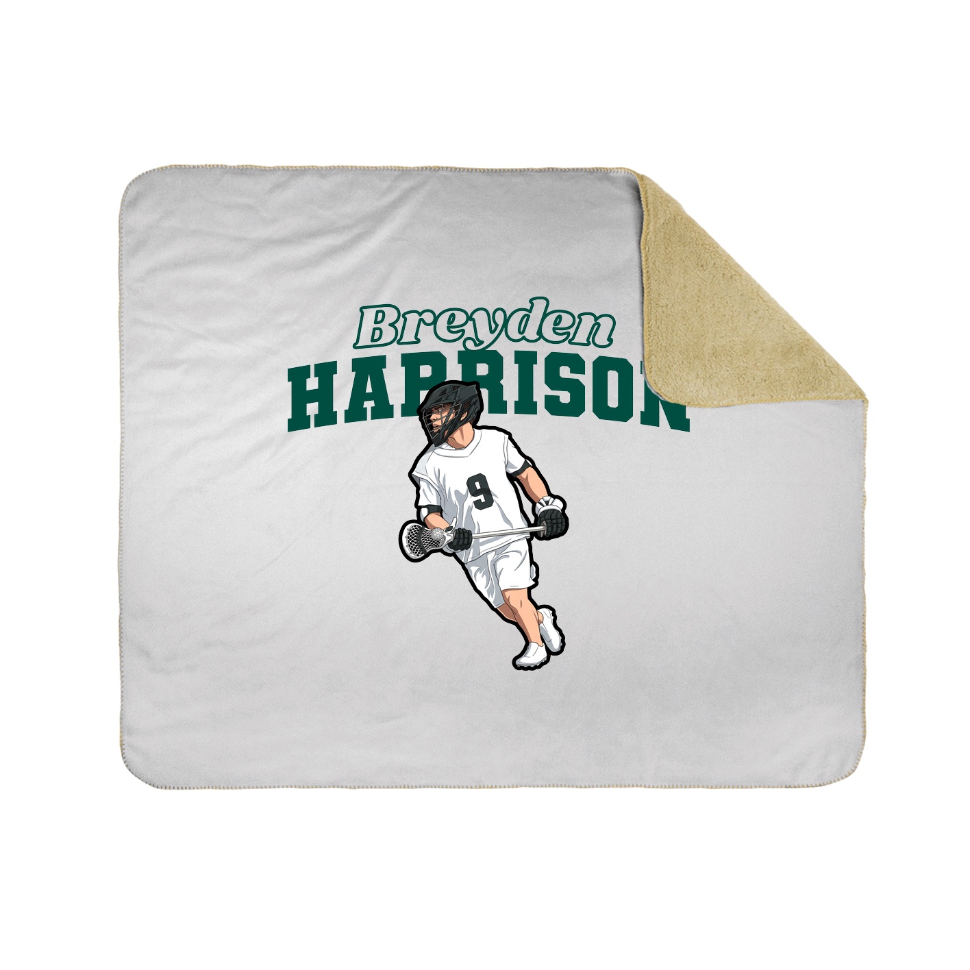 Throw Blanket — Name Arch in White