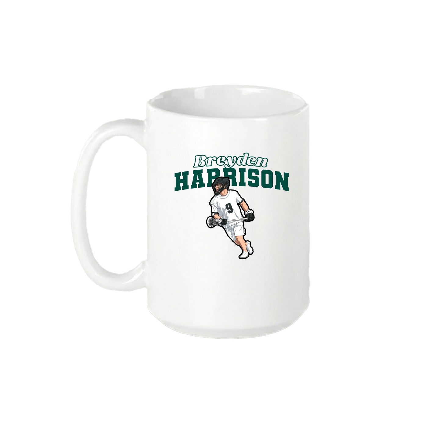 15oz Coffee Mug — Name Arch in White