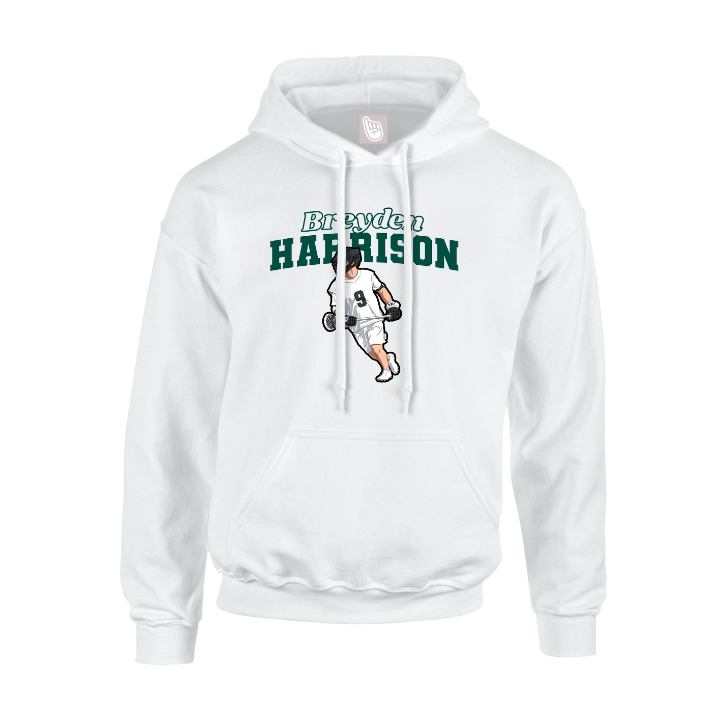Hoodie — Name Arch in White