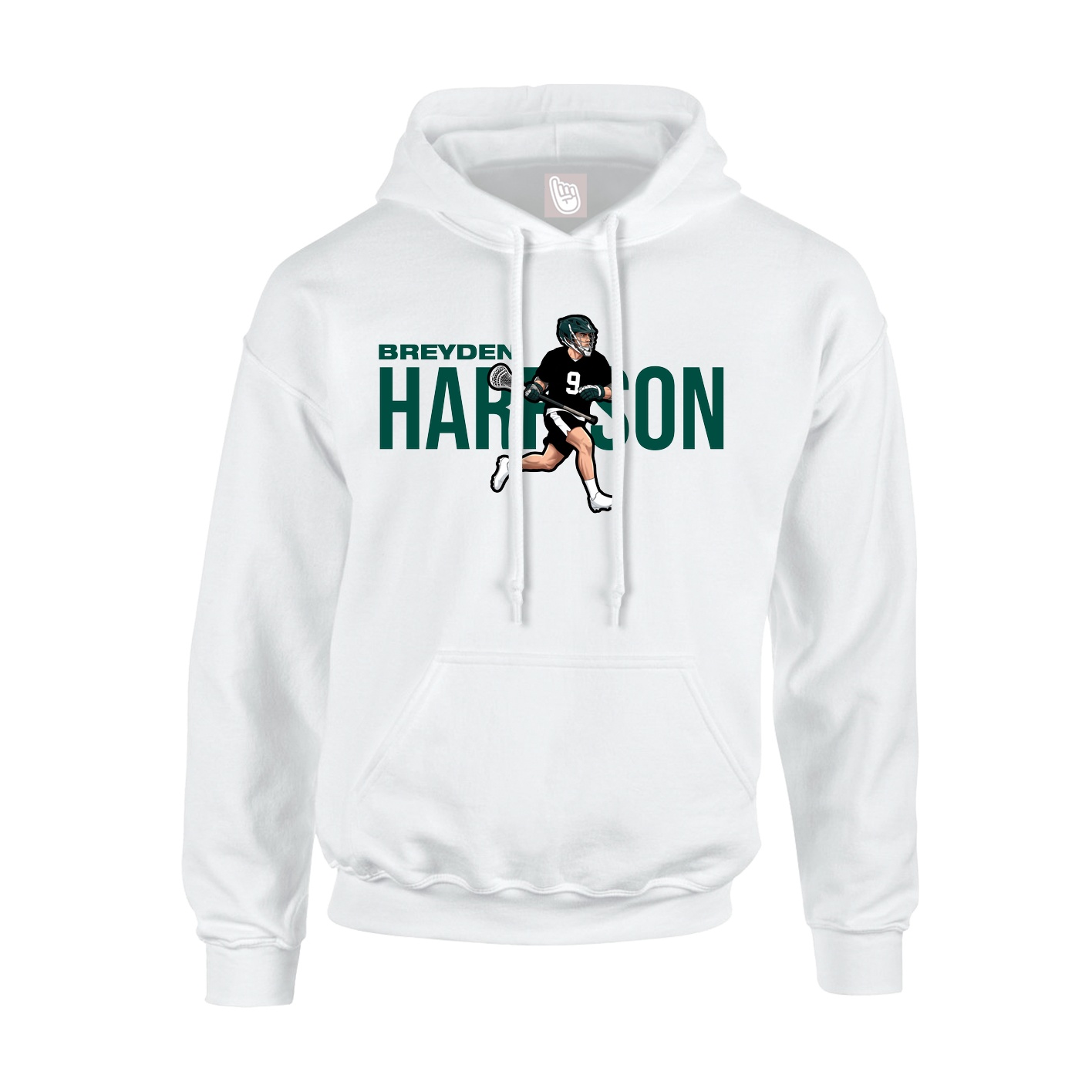 Youth Hoodie — Player Name in White