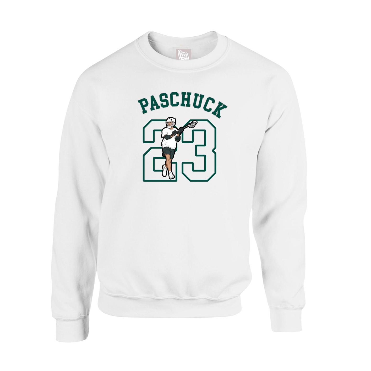 Fleece Crew — Shirsey Arch in White