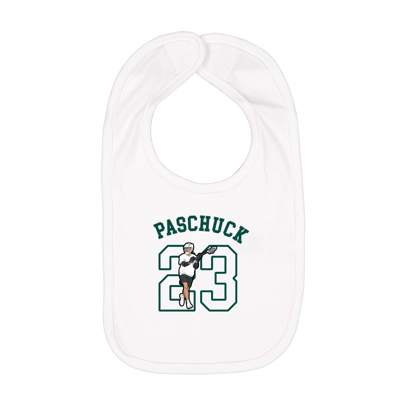 Infant Bib — Shirsey Arch in White
