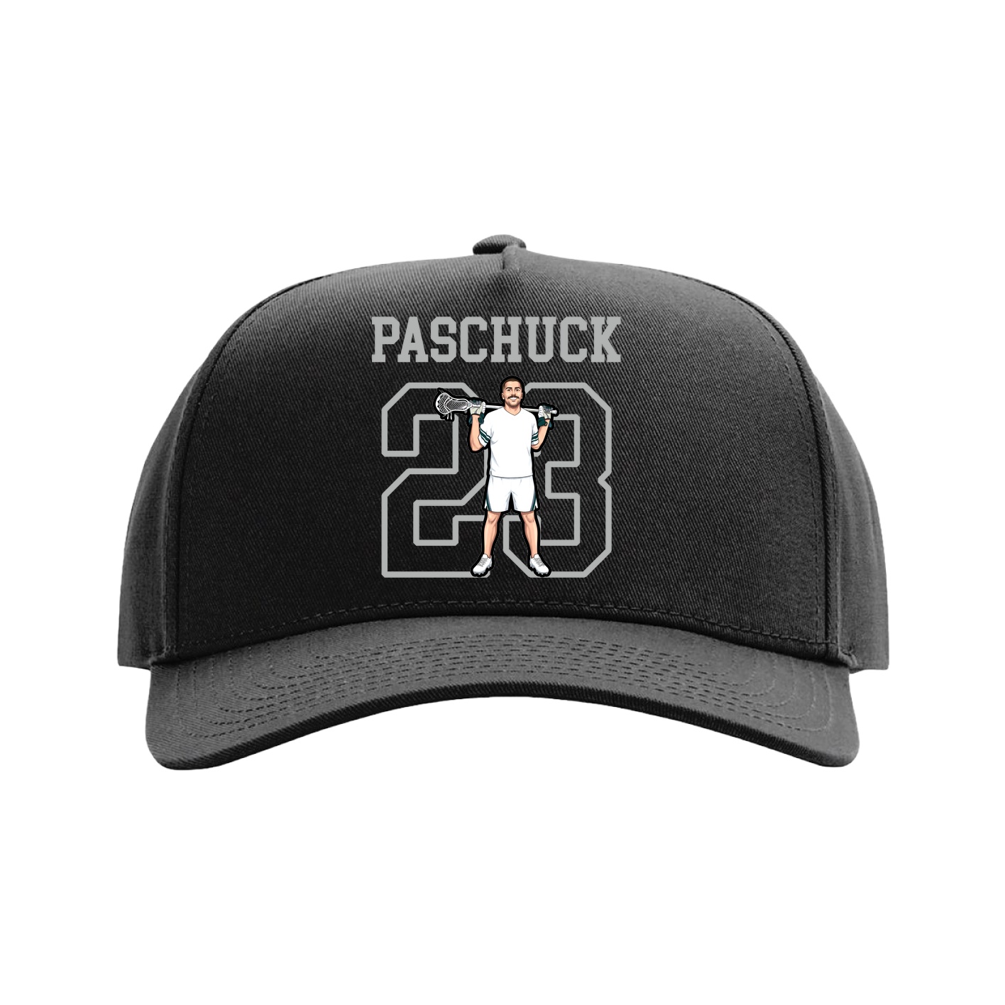Full Fabric Five-Panel Champ Cap — Shirsey in Black
