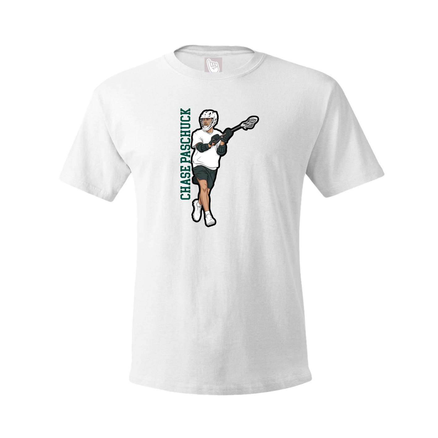 Youth Tee — Name Vertical in White