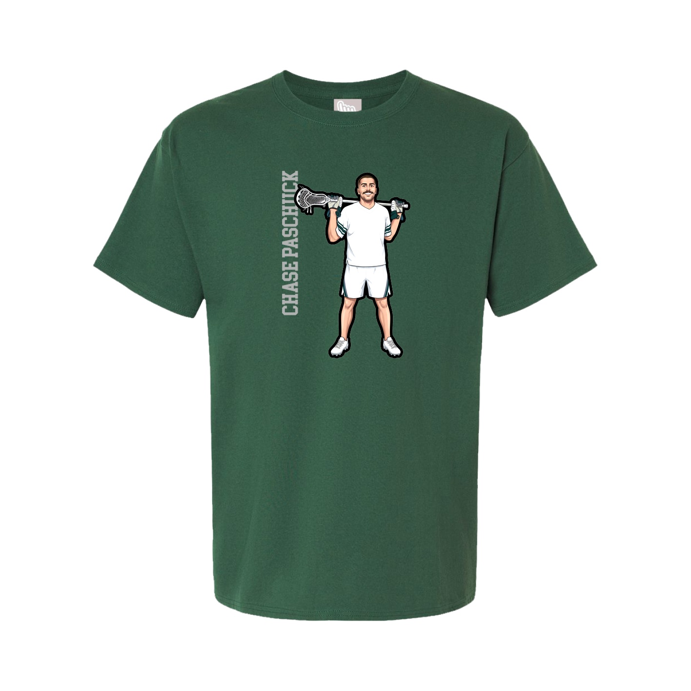 Tee — Name Vertical in Green