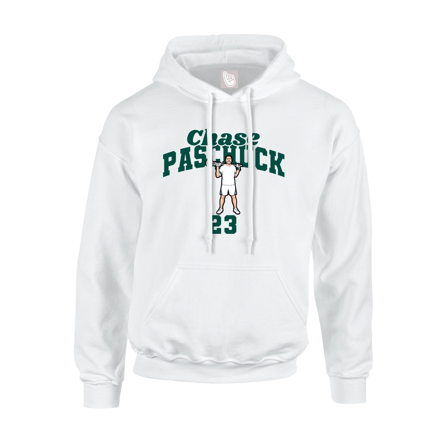 Youth Hoodie — Signature Arch in White