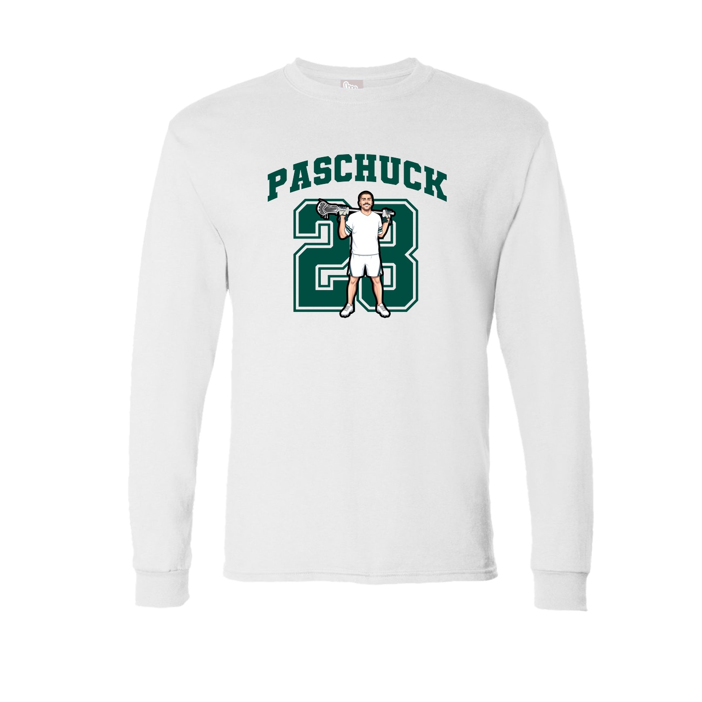 Long Sleeve Tee — Number in White