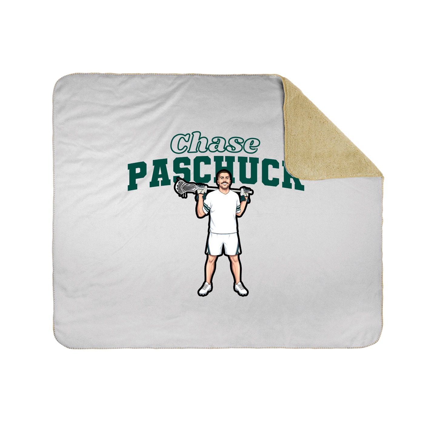 Throw Blanket — Name Arch in White