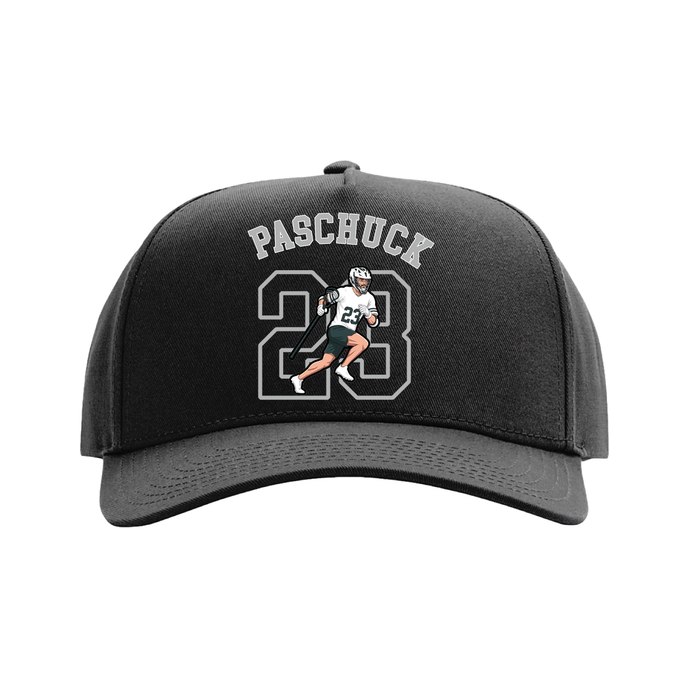 Full Fabric Five-Panel Champ Cap — Shirsey Arch in Black