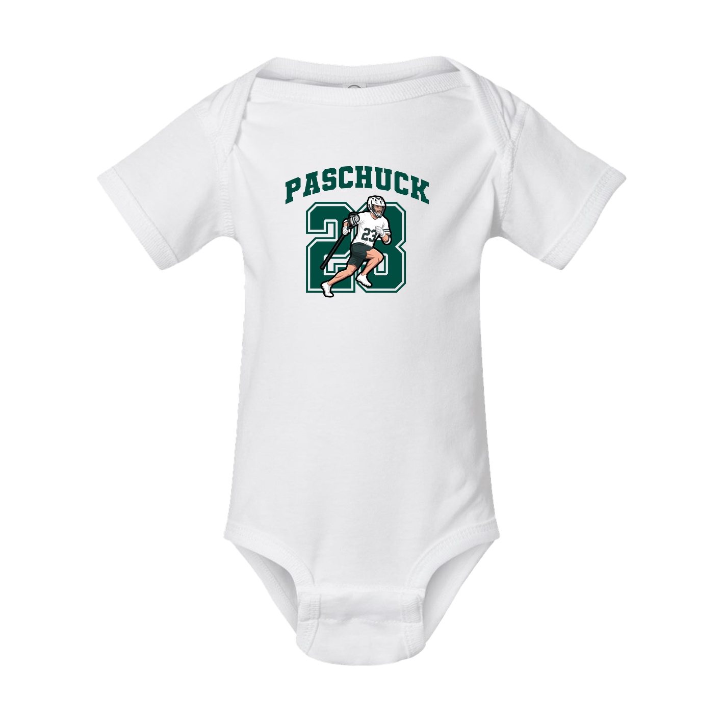 Baby Onesie — Number in White