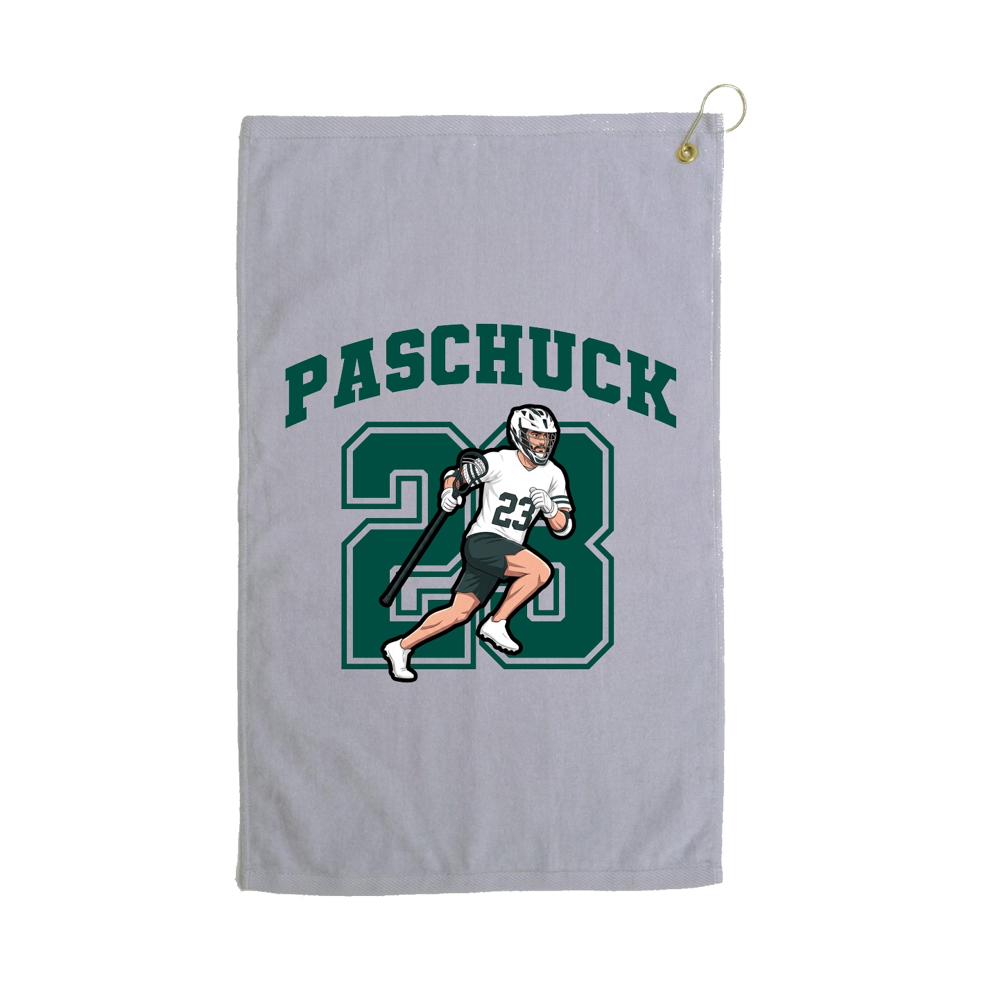 Golf Towel — Number in Grey