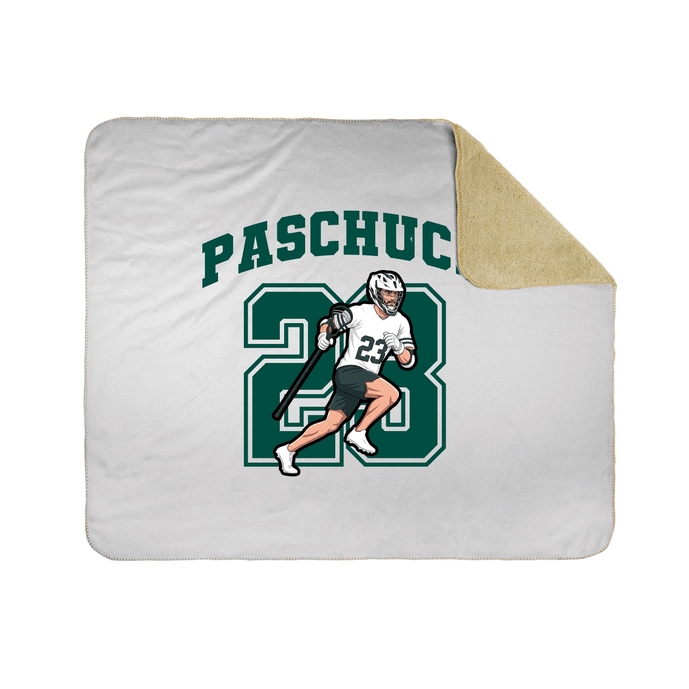 Throw Blanket — Number in White