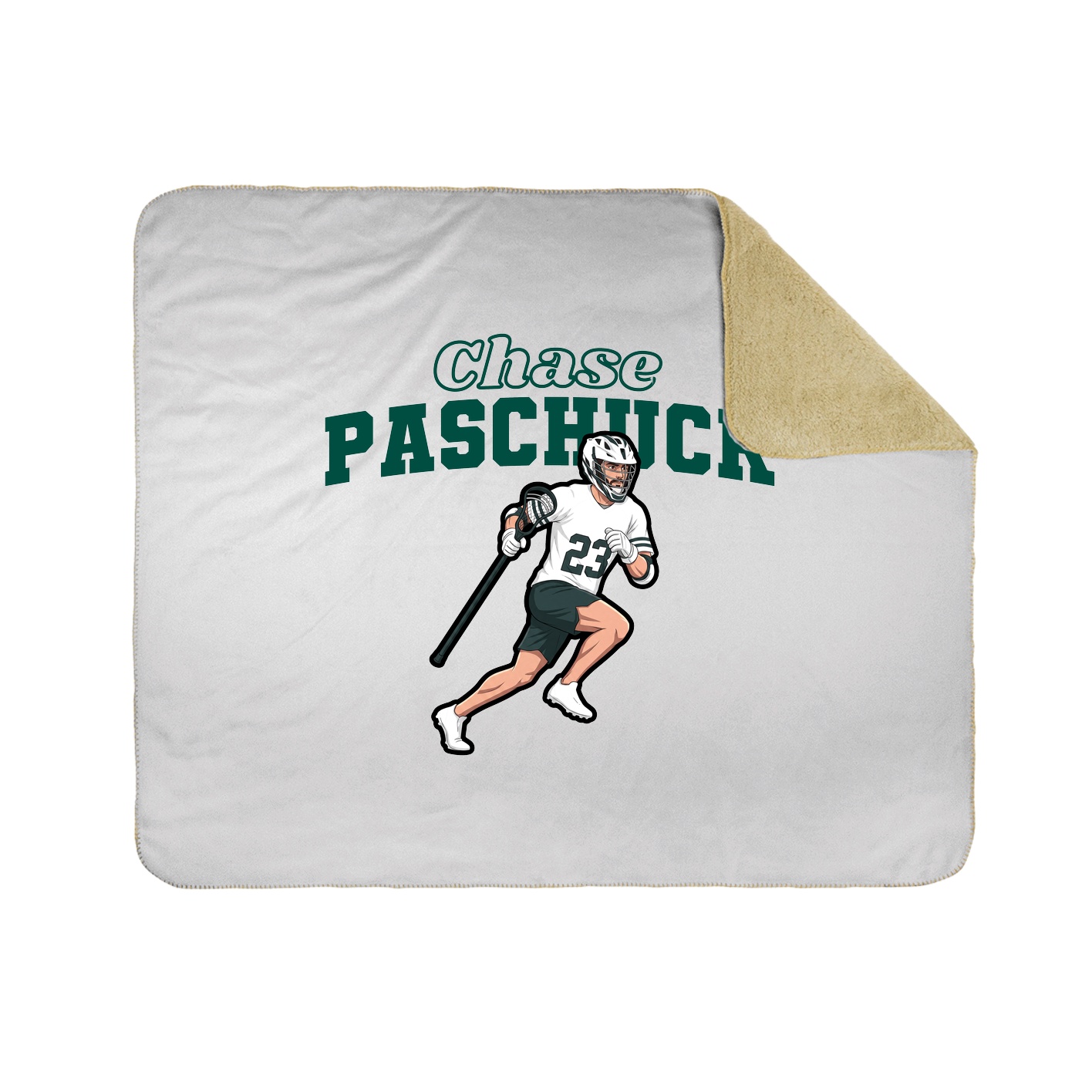 Throw Blanket — Name Arch in White
