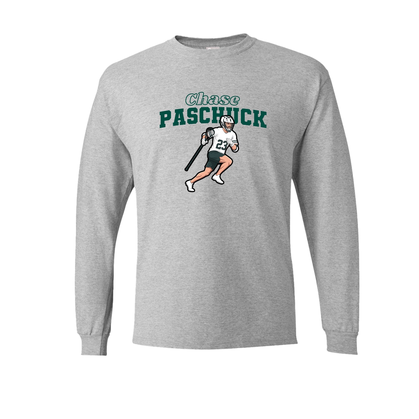 Long Sleeve Tee — Name Arch in Grey