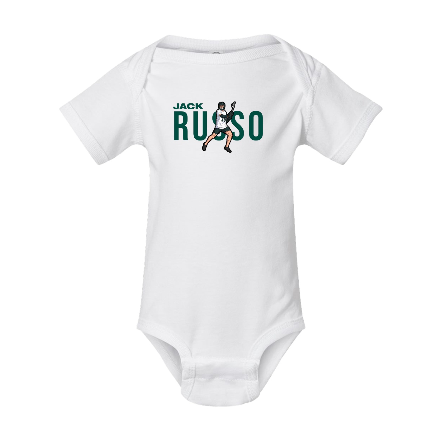 Baby Onesie — Player Name in White