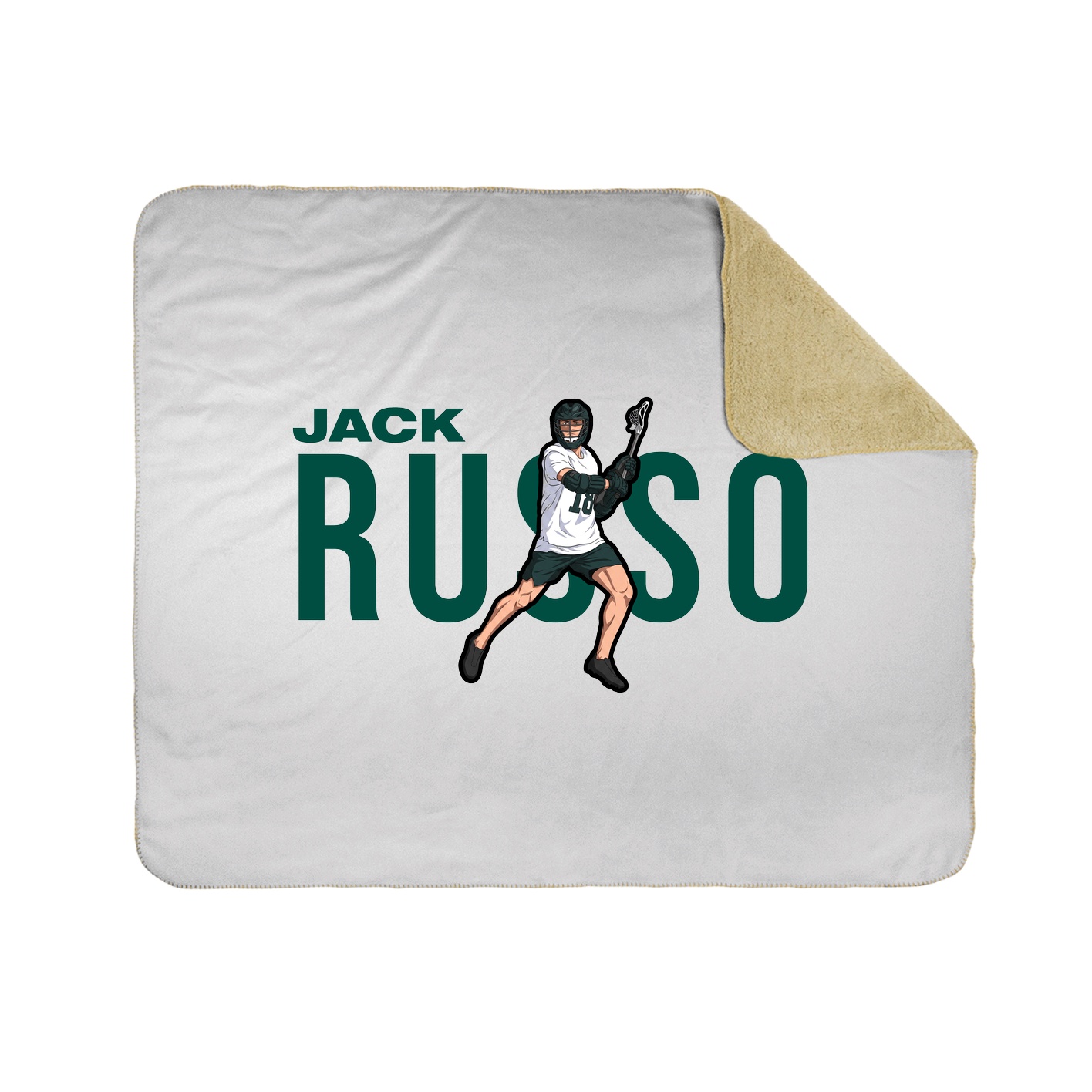 Throw Blanket — Player Name in White