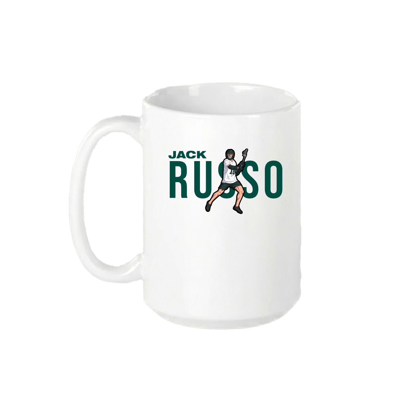 15oz Coffee Mug — Player Name in White