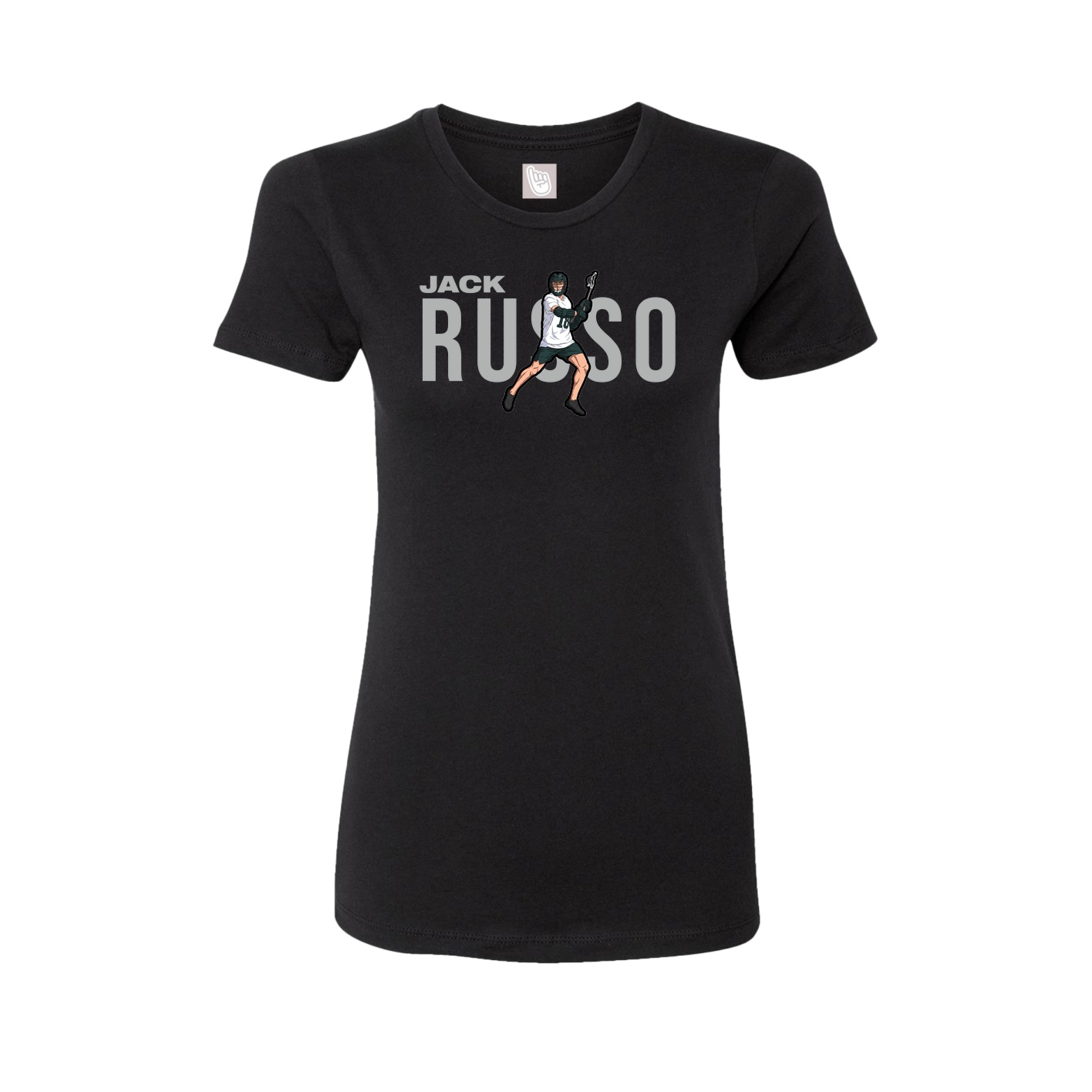Fitted Women's Tee — Player Name in Black