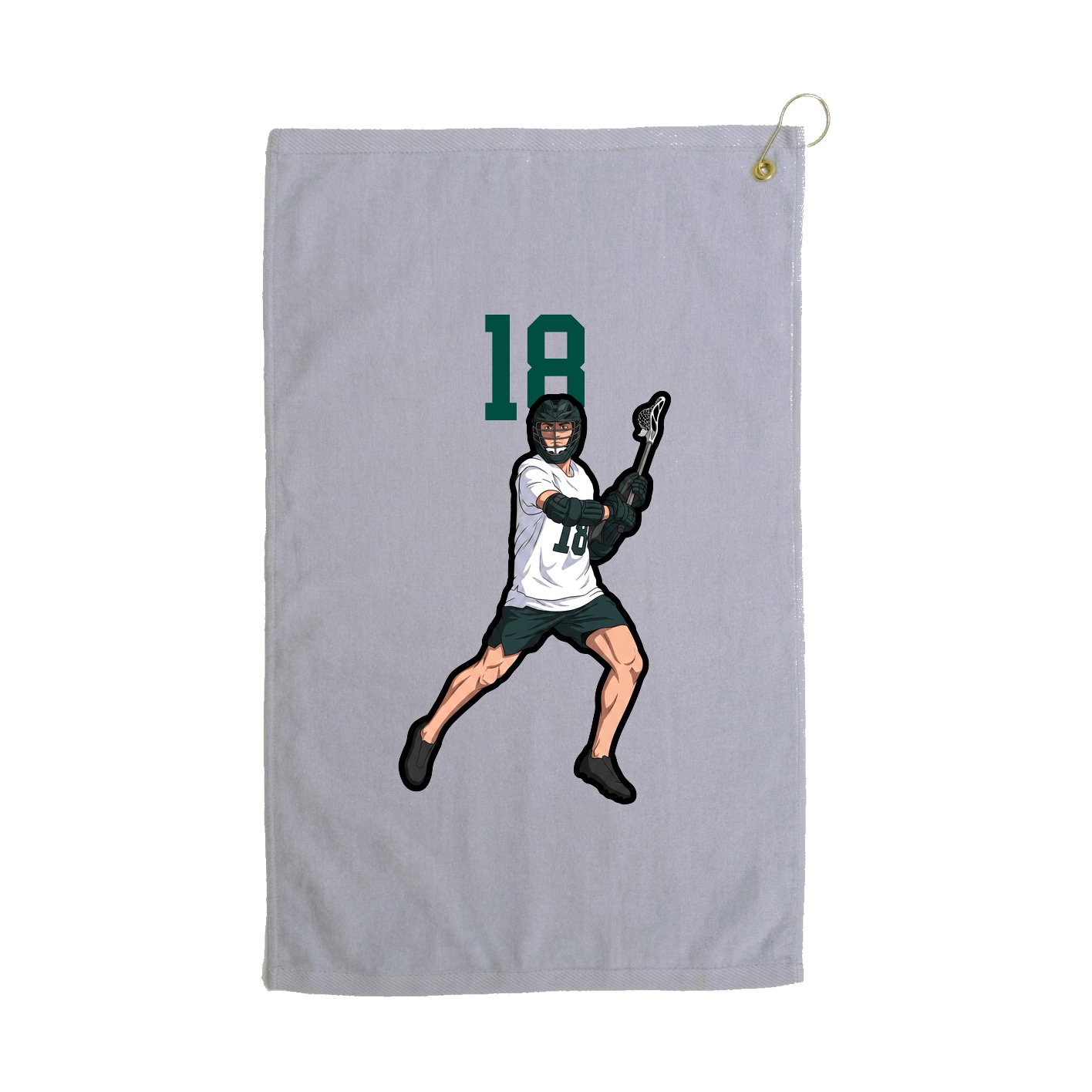 Golf Towel — Number Top in Grey