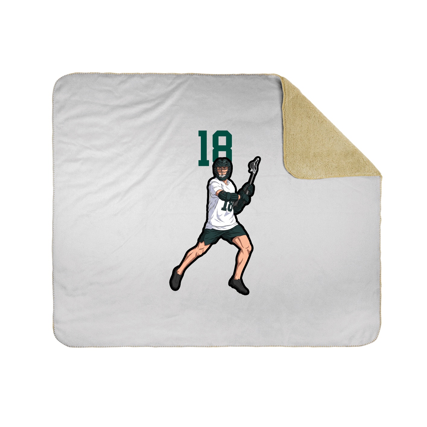 Throw Blanket — Number Top in White