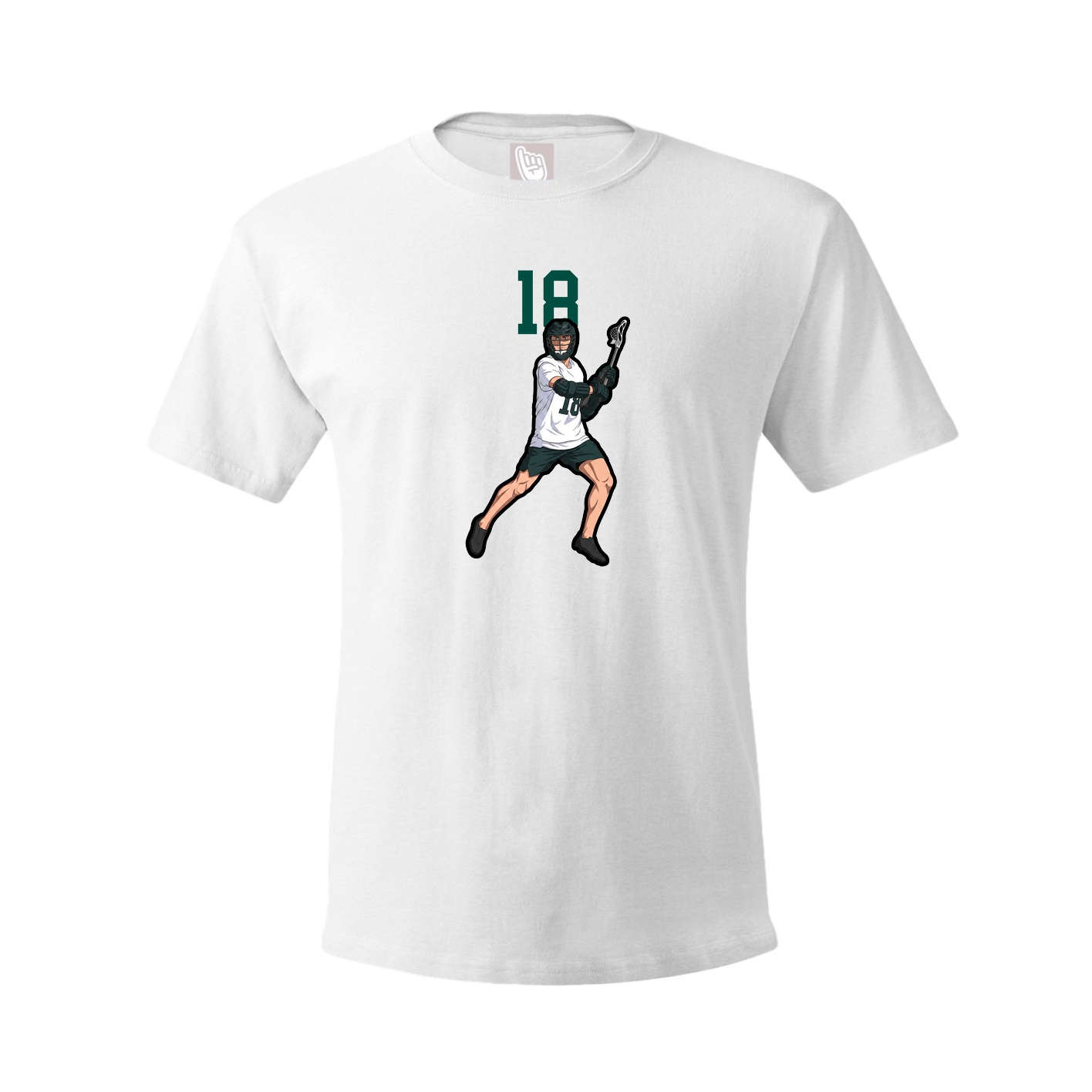 Youth Tee — Number Top in White