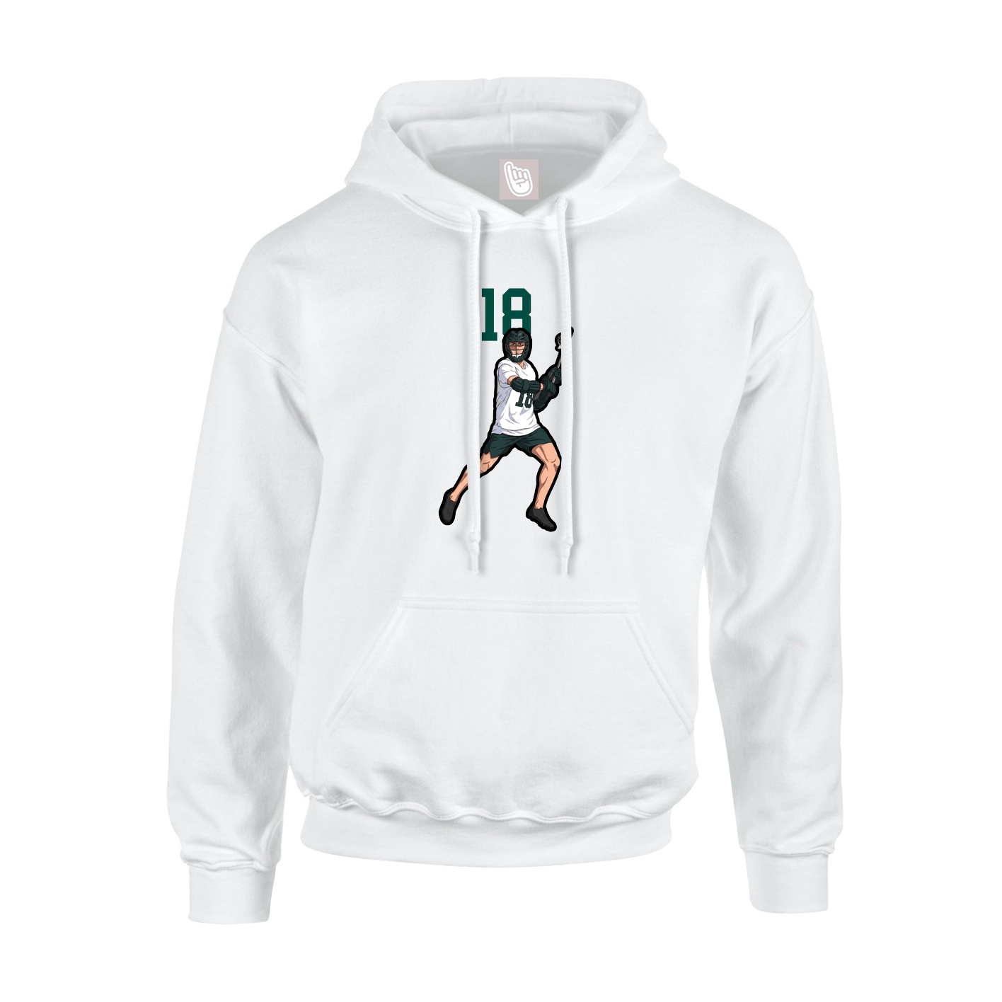 Hoodie — Number Top in White