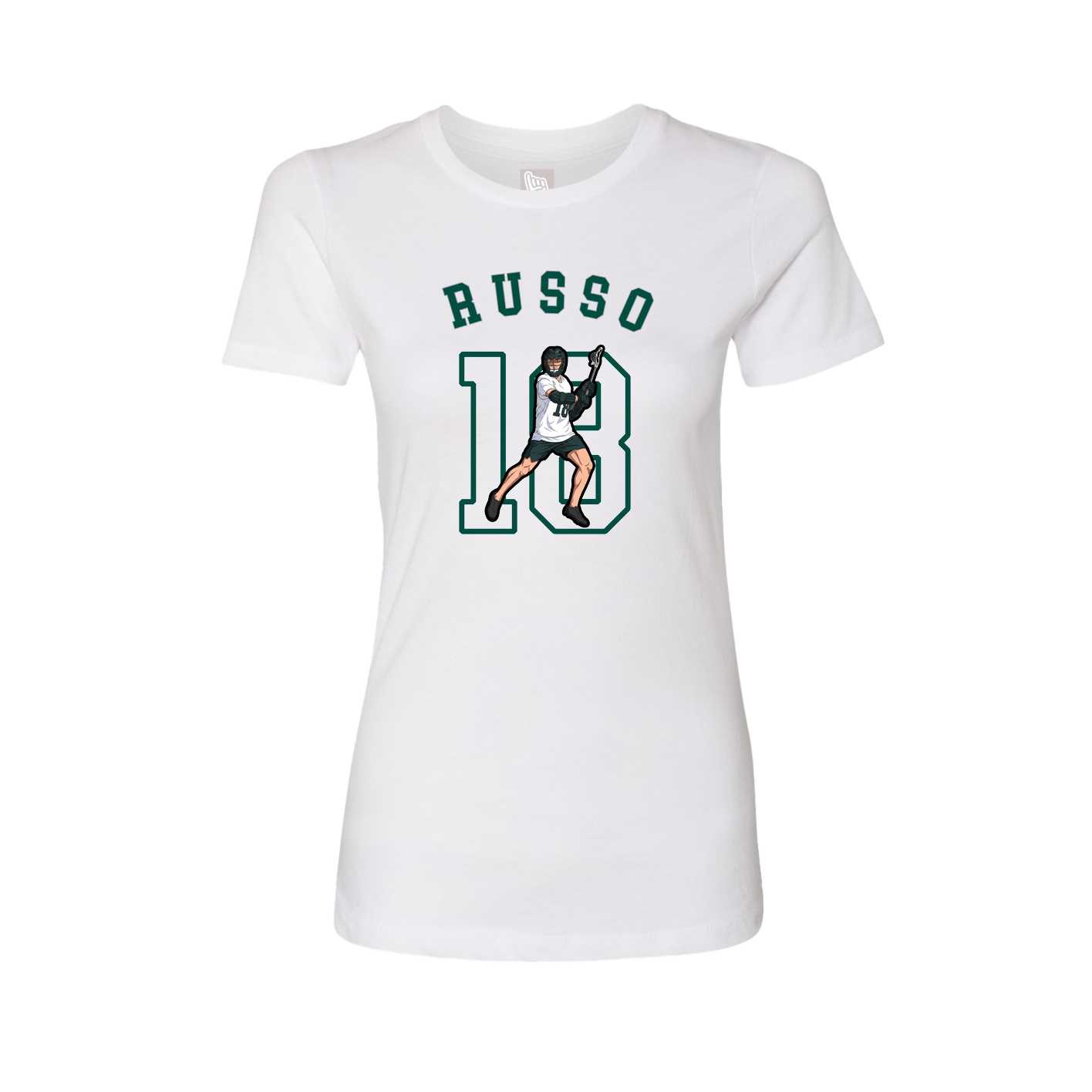 Fitted Women's Tee — Shirsey Arch in White