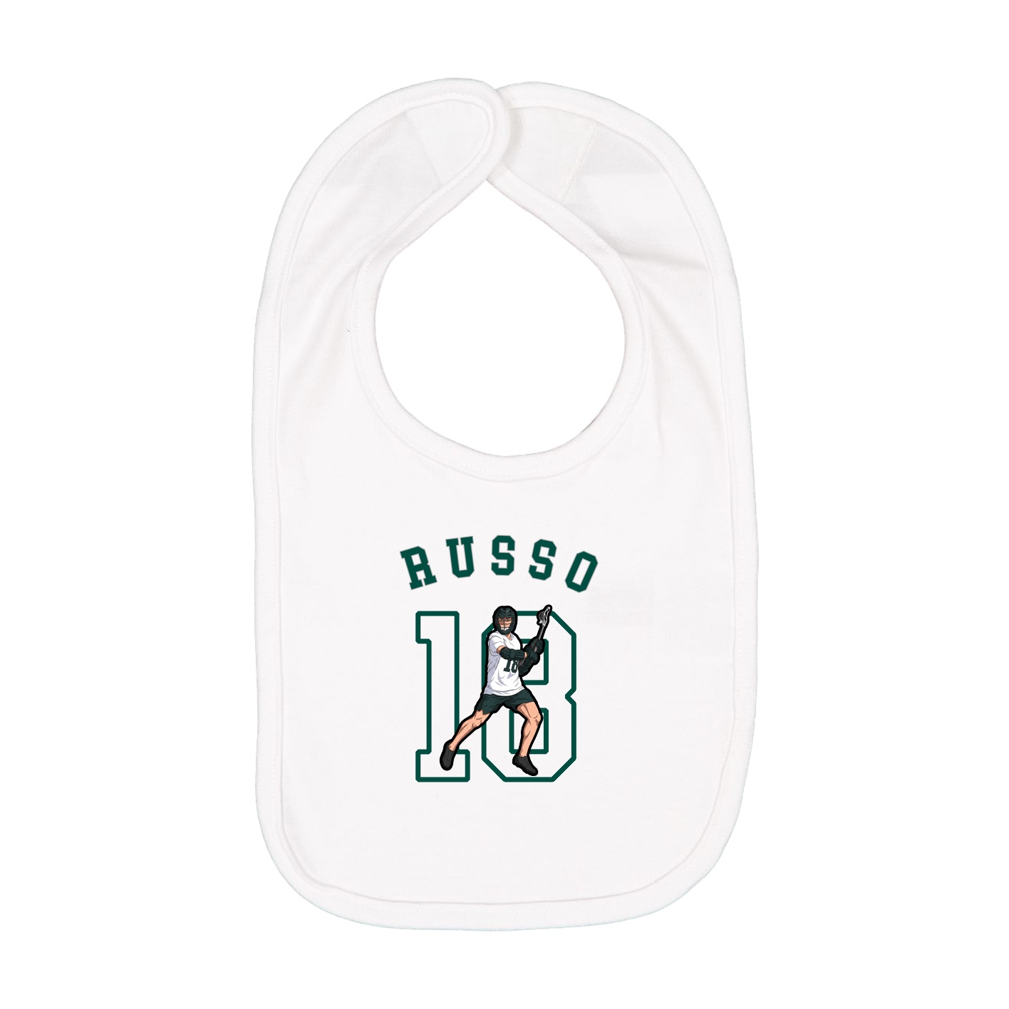 Infant Bib — Shirsey Arch in White