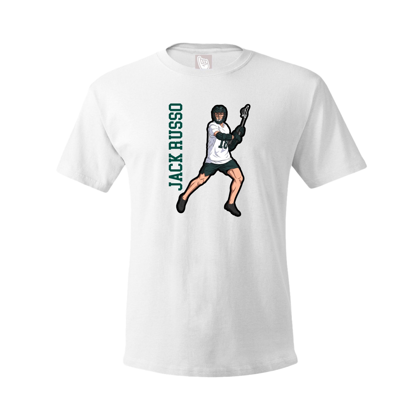 Youth Tee — Name Vertical in White